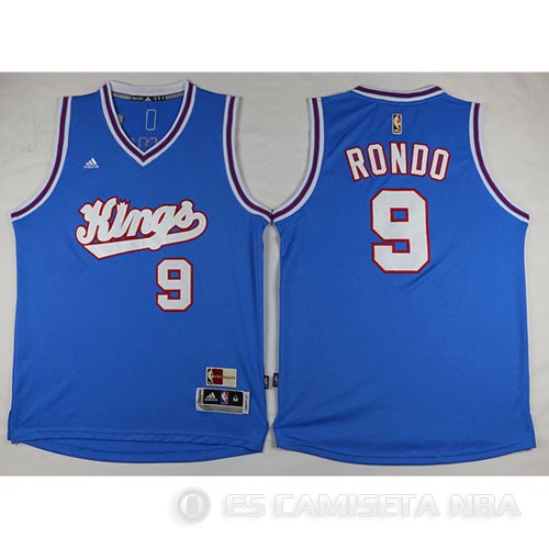 Camiseta Rondo 15-16 #9 Sacramento Kings Azul - Haga un click en la imagen para cerrar